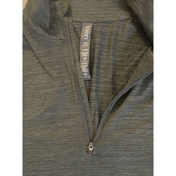 NWOT Mens Vuori Ease Performance Half Zip Performance Pullover Slim Charcoal S - Picture 6 of 6